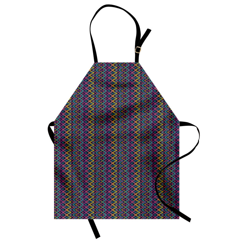 Folkloric Abstract Zigzags Apron