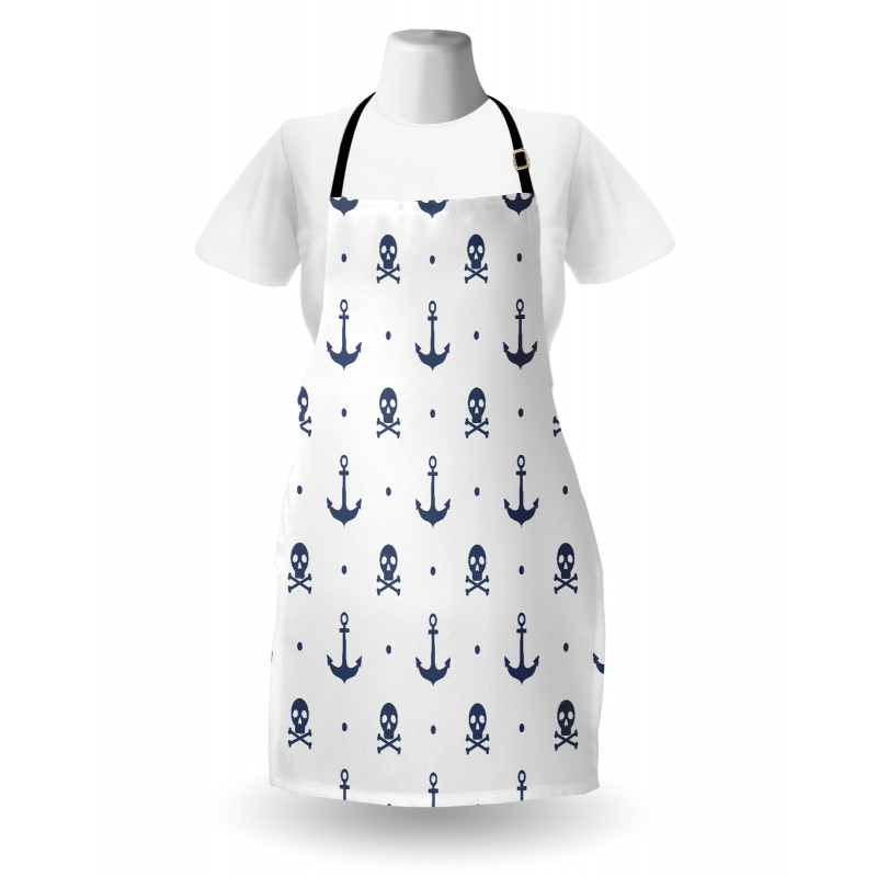 Anchors and Skulls Bones Apron