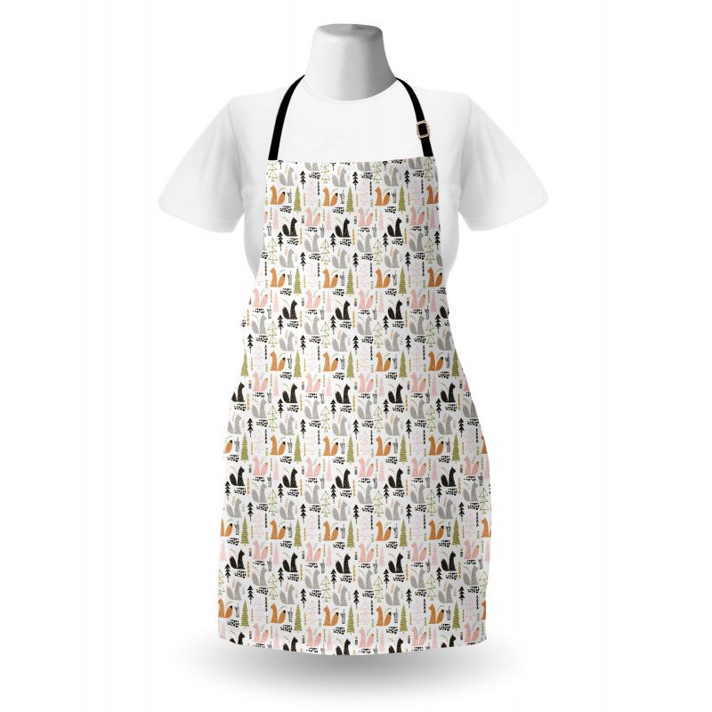 Squirrel Trees Woodland Apron