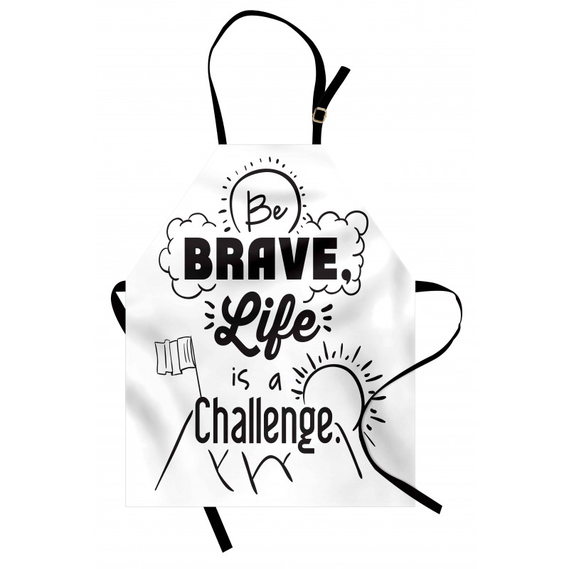 Be Brave Themed Slogan Apron