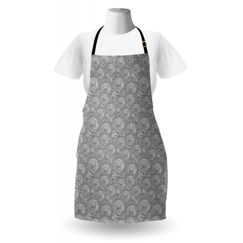 Hand Drawn Spiral Rounds Apron