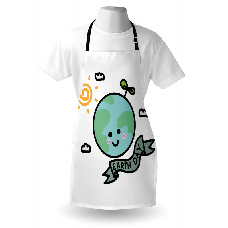 Childish Globe Doodle Apron