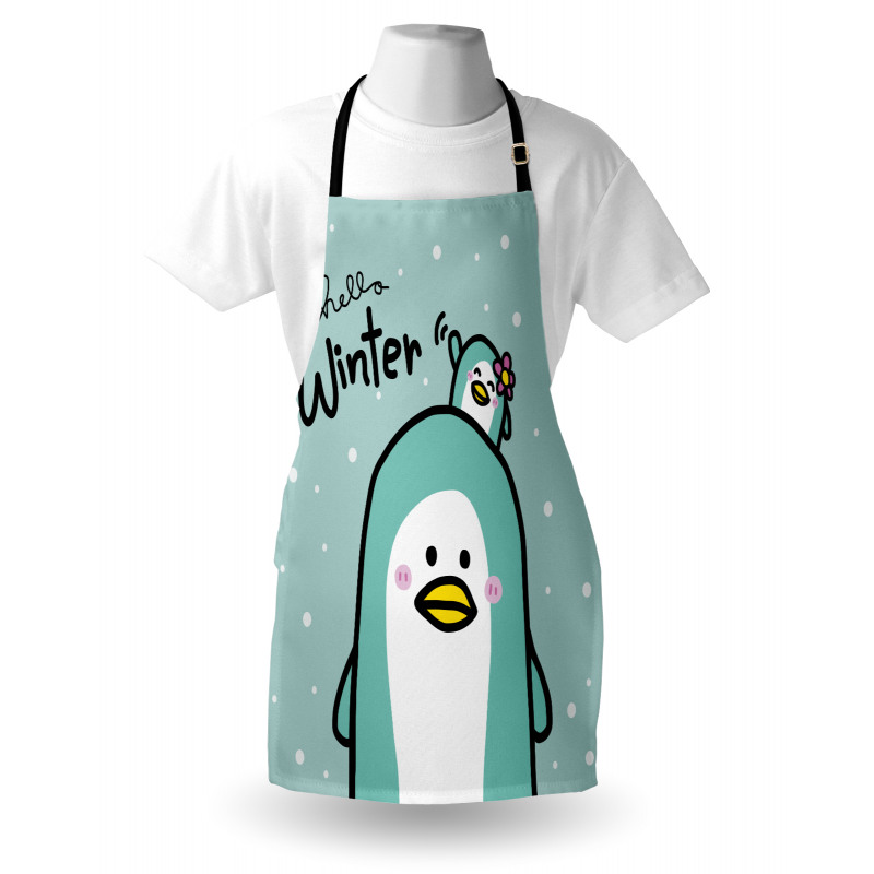 Mom and Baby Penguins Apron