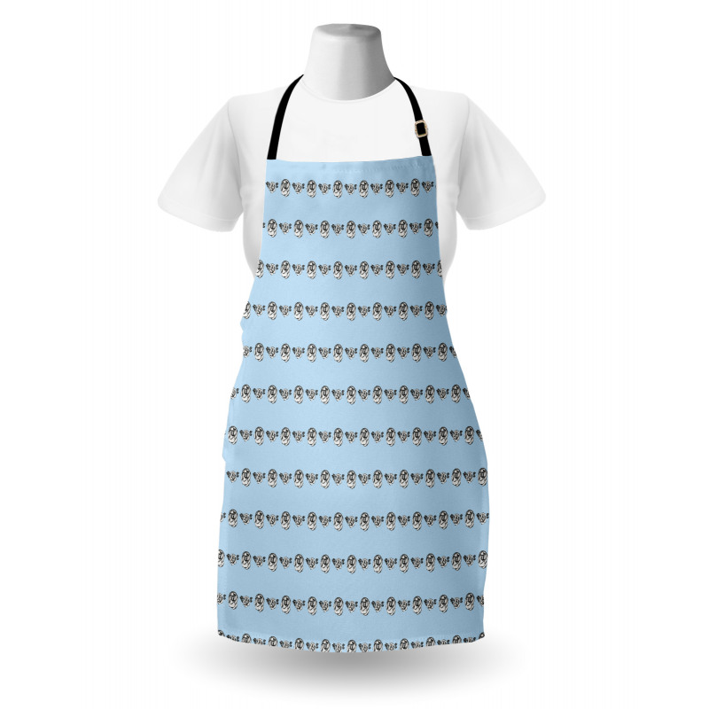 Vintage Sketch Murky Flowers Apron