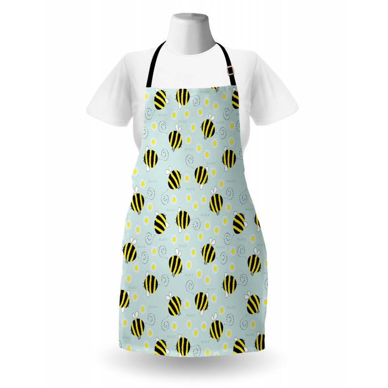 Hand Drawn Flower Motifs Apron