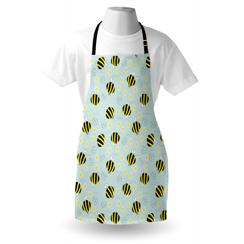 Hand Drawn Flower Motifs Apron