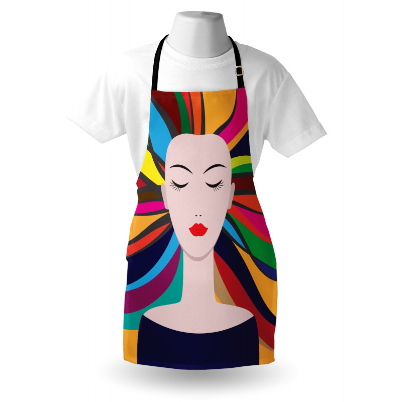 Lady and Colorful Strands Apron
