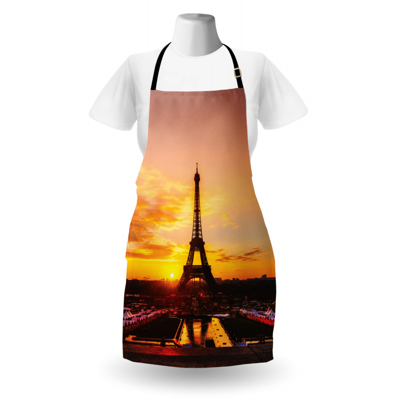 Gökyüzü Mutfak Önlüğü Paris'te Gün Doğumu Temalı