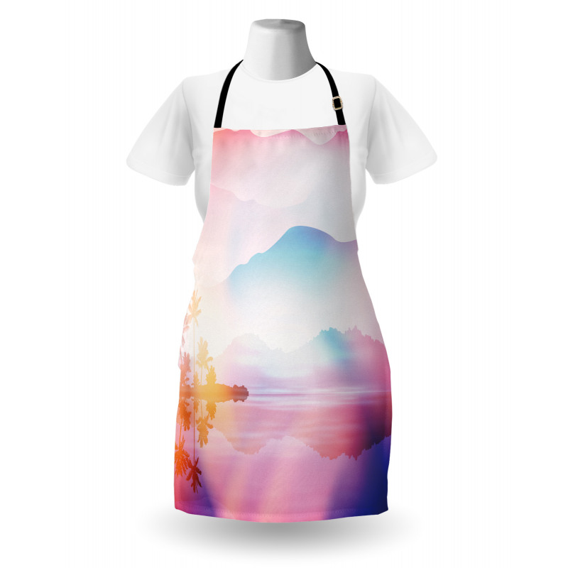 Ombre Tropical Landscape Apron