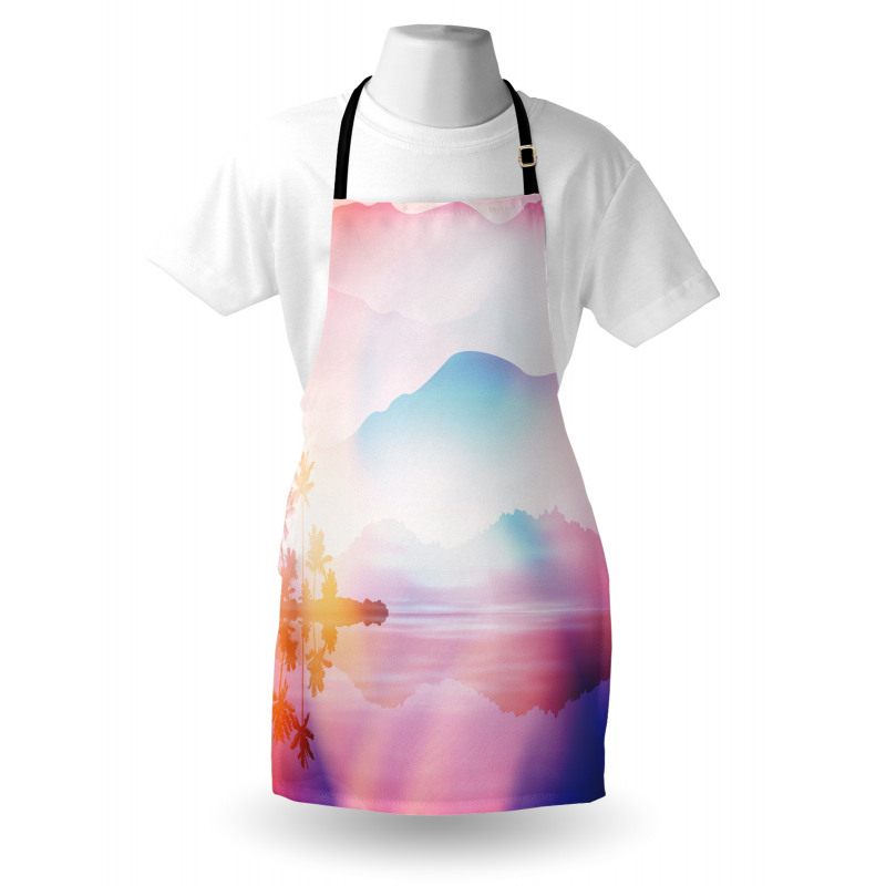 Ombre Tropical Landscape Apron