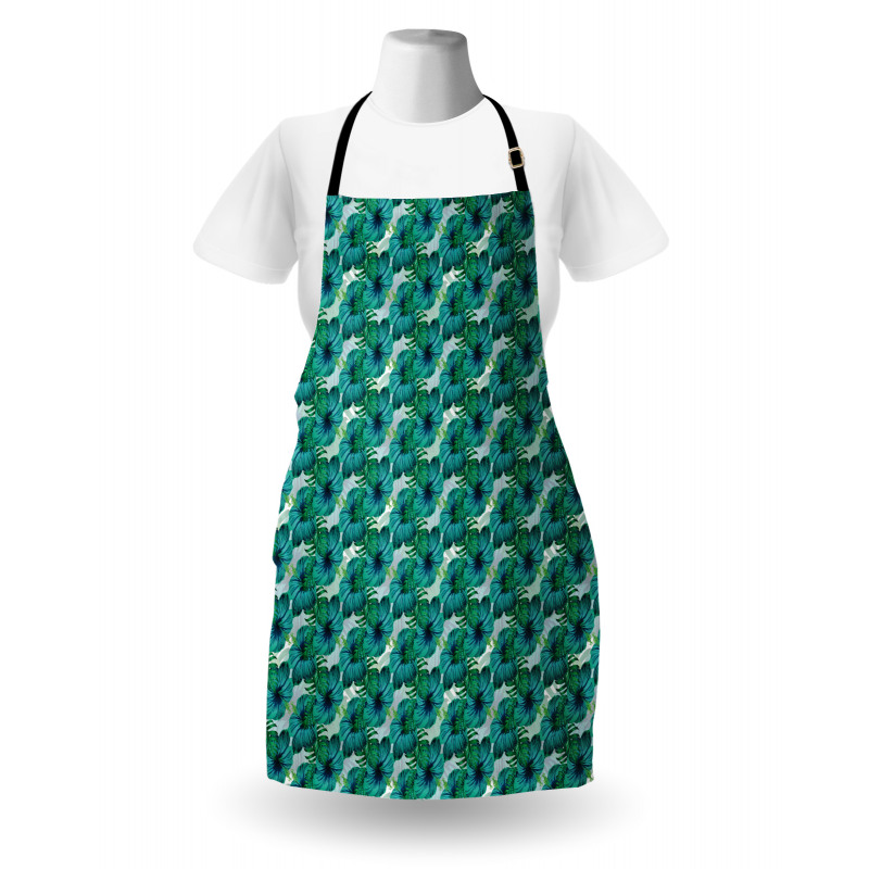 Aloha Summer Leaves Hibiscus Apron