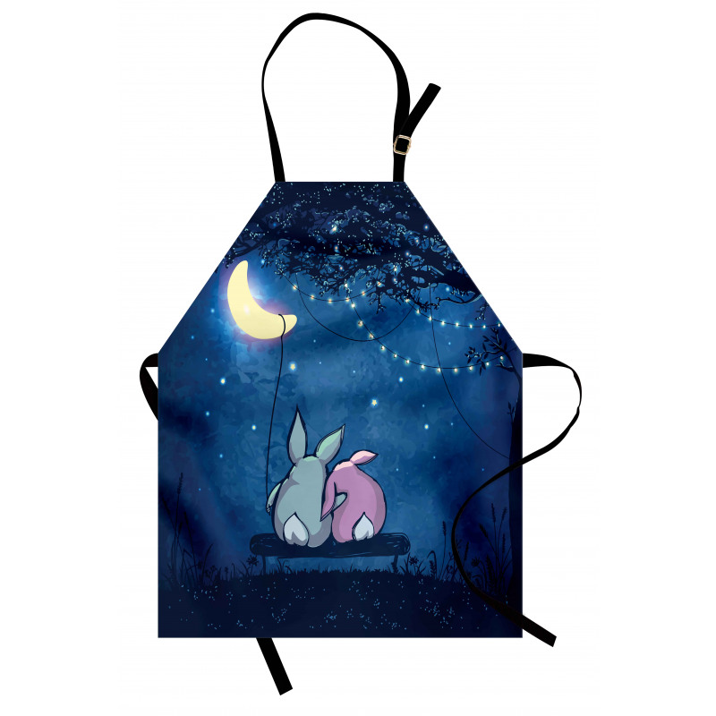 Rabbit Couple Art Apron