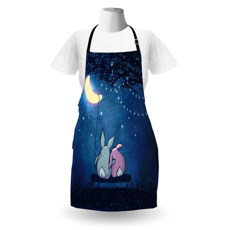 Rabbit Couple Art Apron