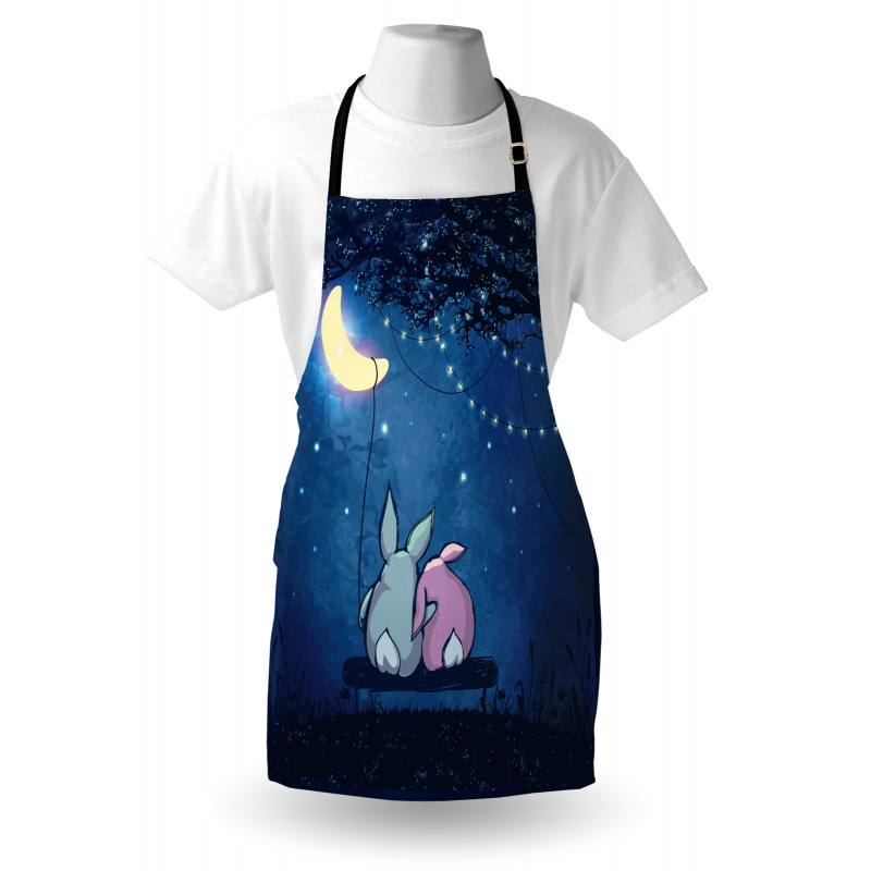 Rabbit Couple Art Apron