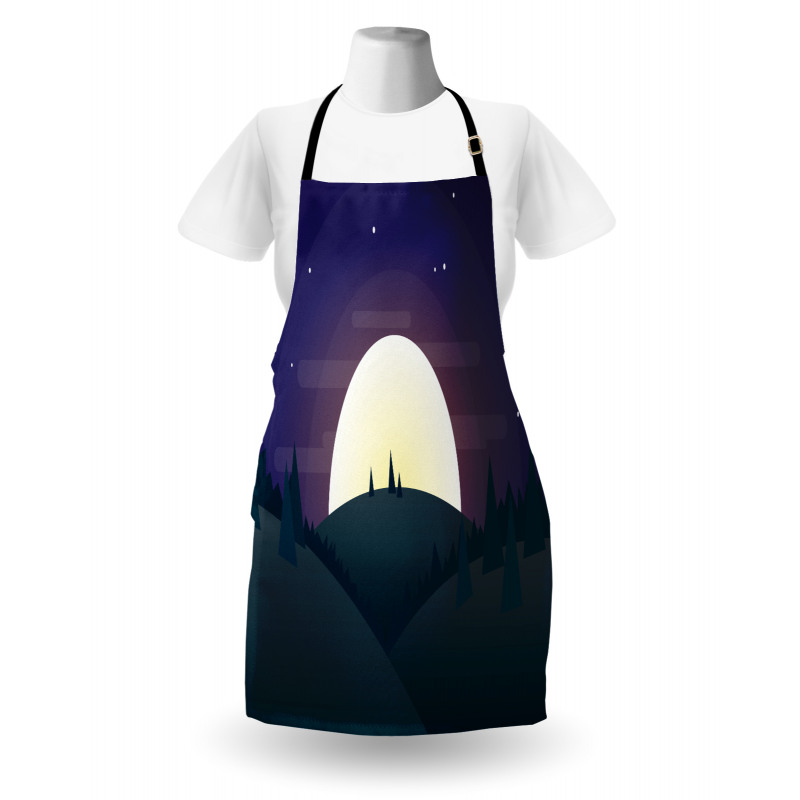 Night Forest Starry Sky Apron