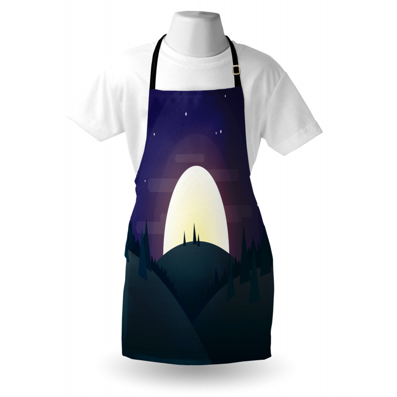 Night Forest Starry Sky Apron