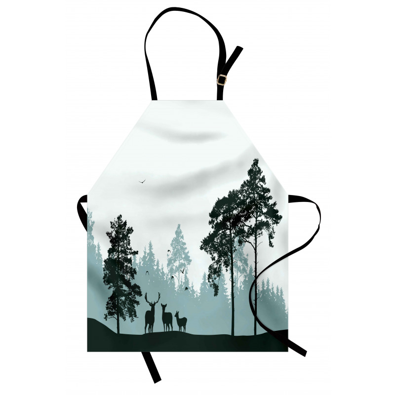 Forest Silhouette Art Apron