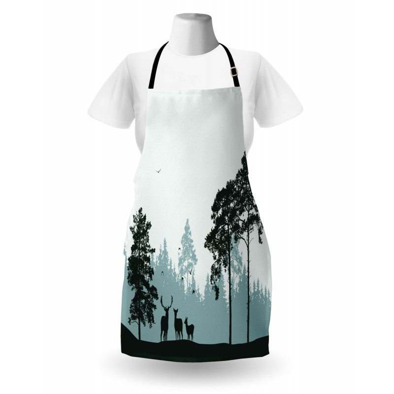 Forest Silhouette Art Apron