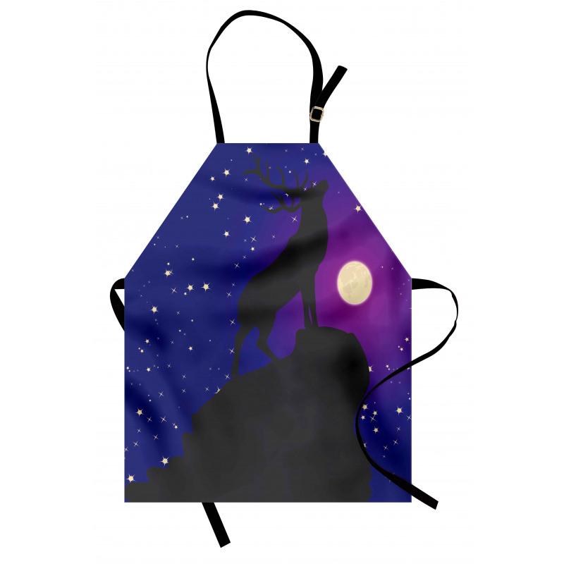 Elk Silhouette Night Apron