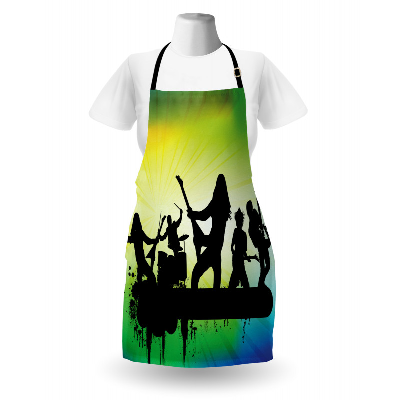 Energetic Rock Band Apron