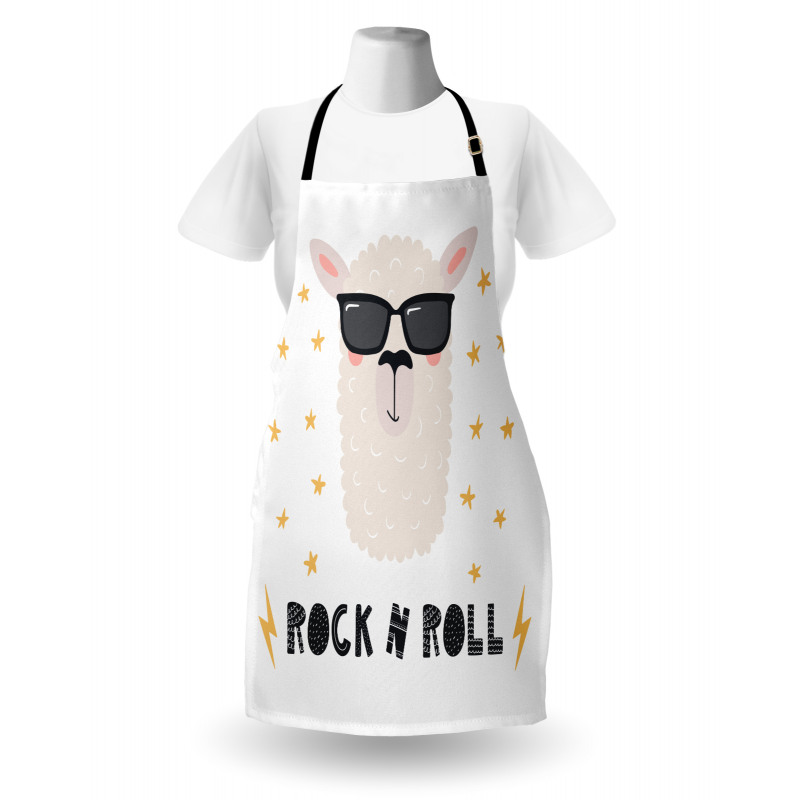 Funny Llama Portrait Apron