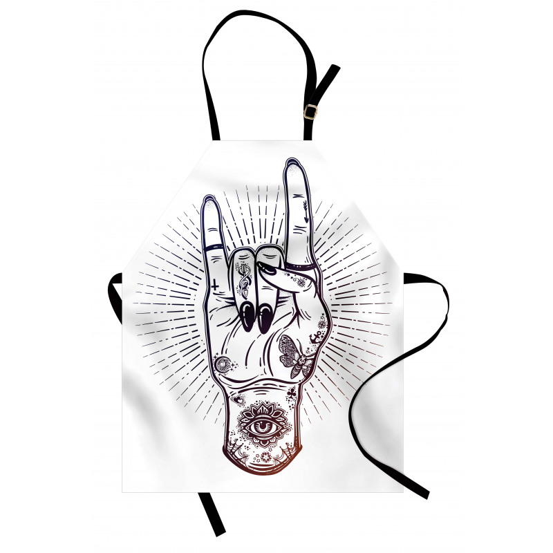 Tattooed Hand Raised Apron