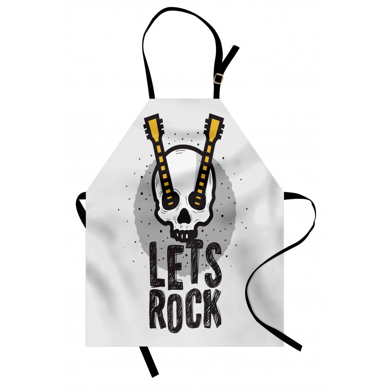 Human Skull Guitar Apron