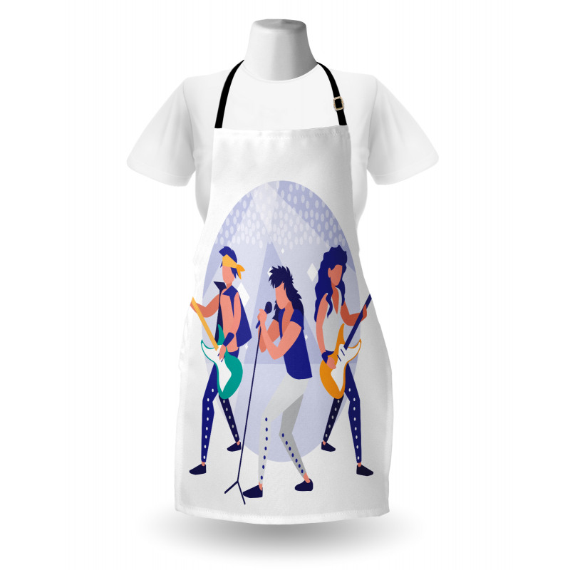 Band Playing Guitars Apron