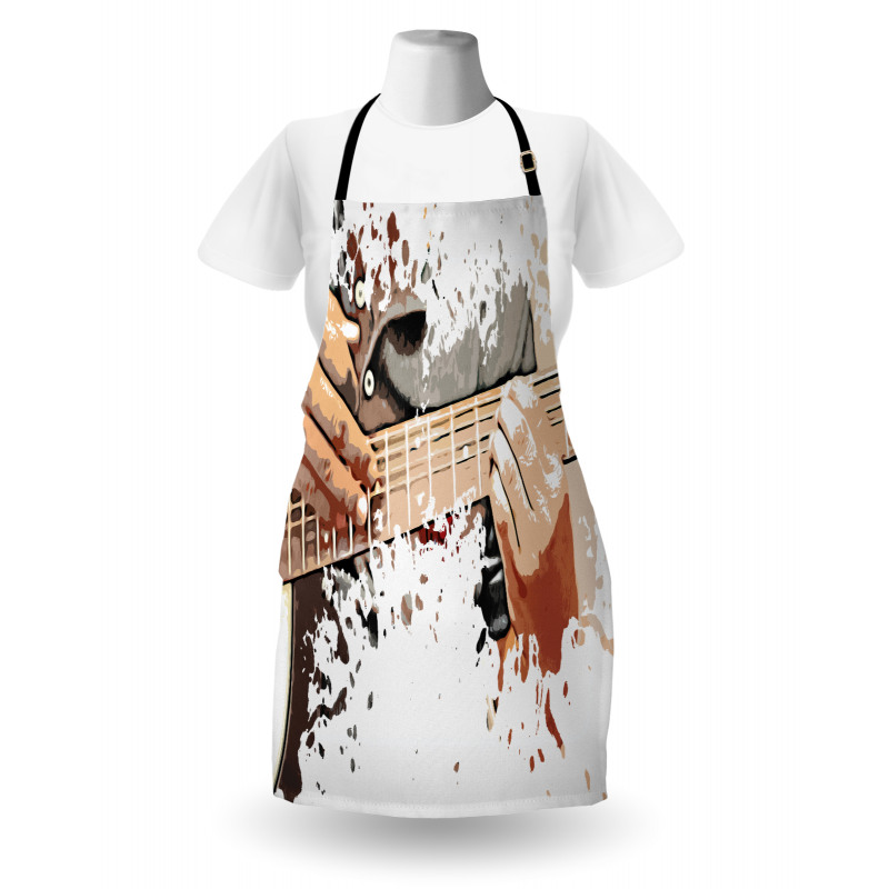 Man Playing Guitar Apron