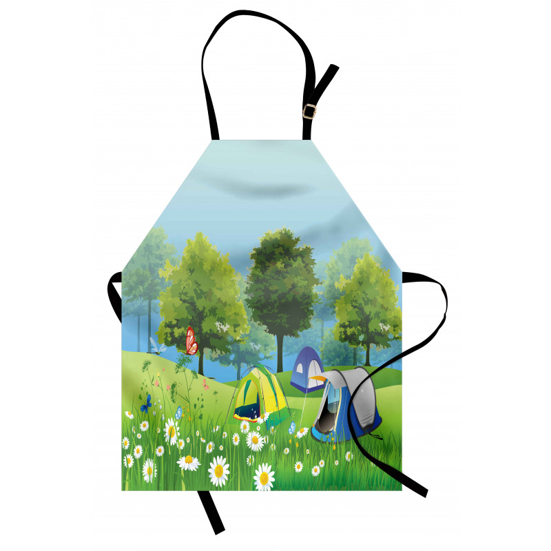 Tents in Spring Forest Apron