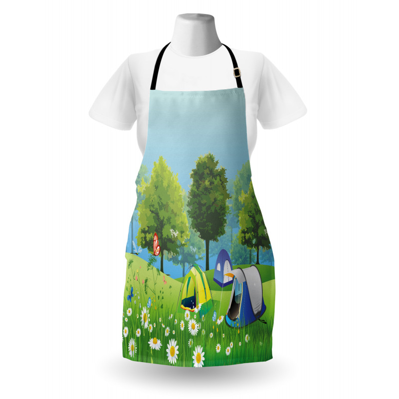 Tents in Spring Forest Apron