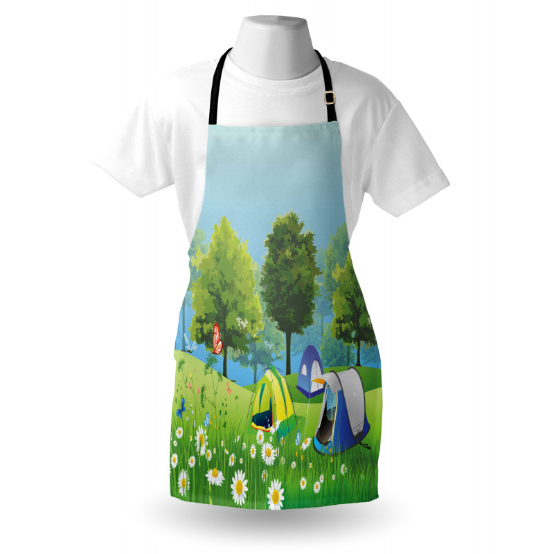 Tents in Spring Forest Apron