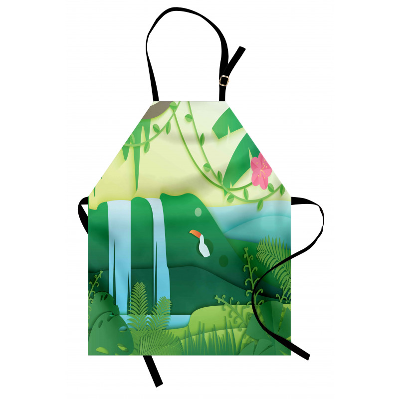 Tropical Forest Cartoon Apron