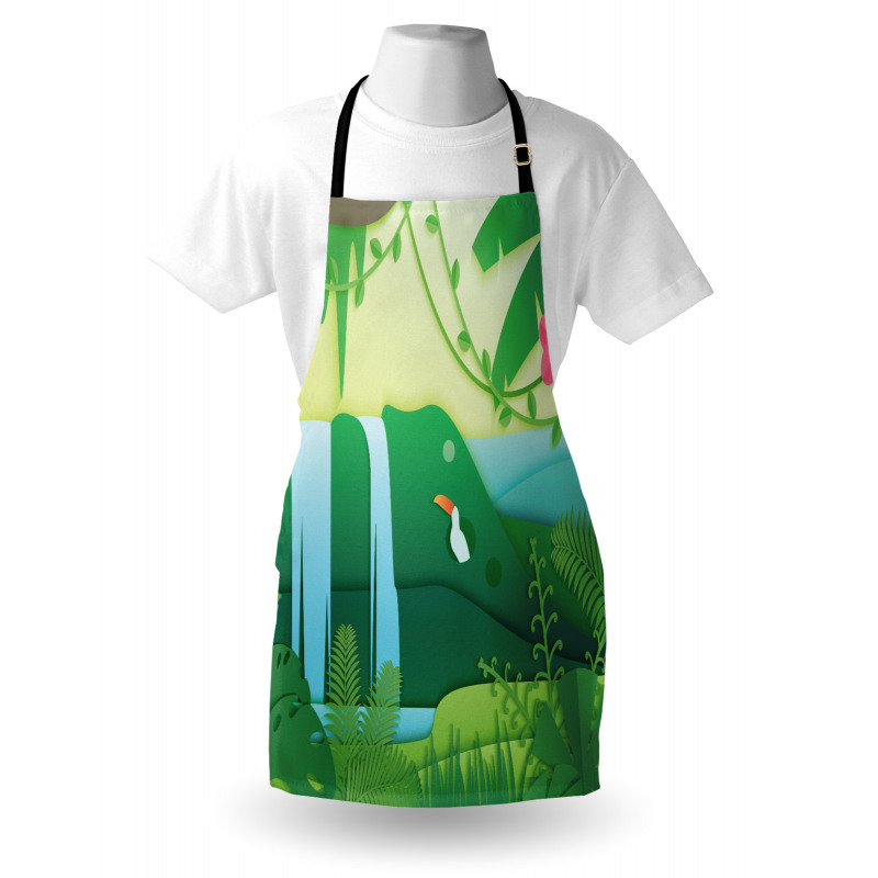 Tropical Forest Cartoon Apron