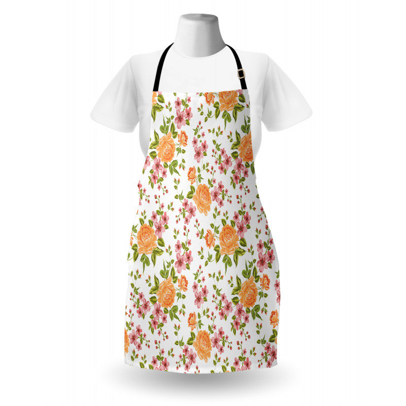 Peony Poppy Bridal Theme Apron