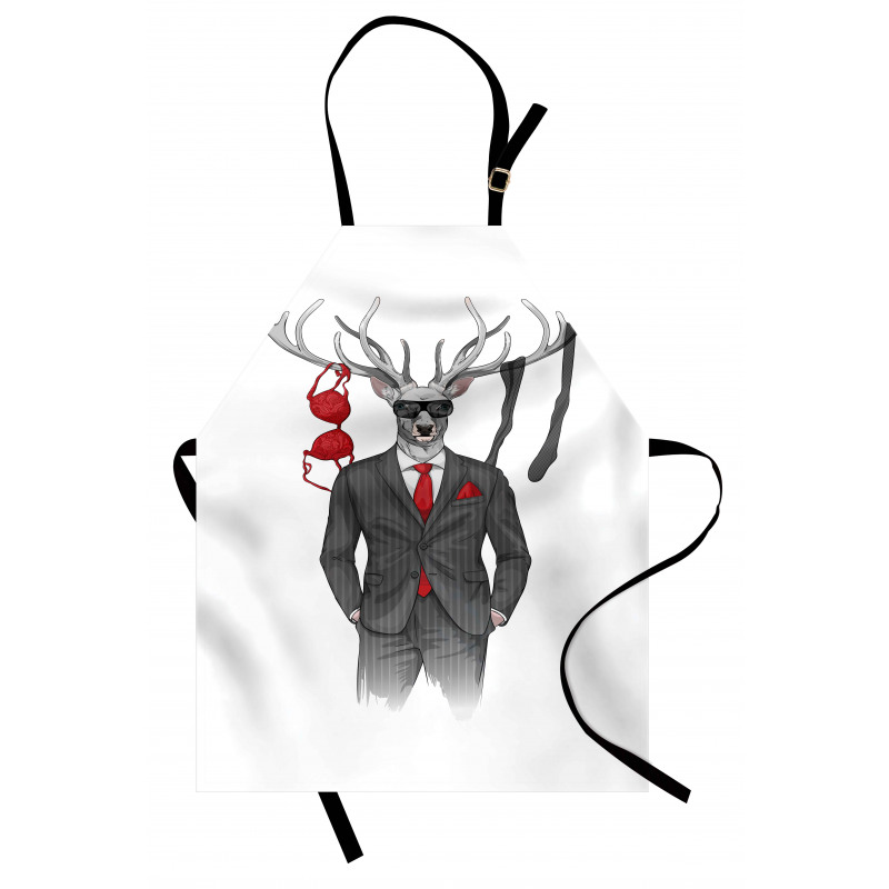 Womanizer Deer in Suit Art Apron