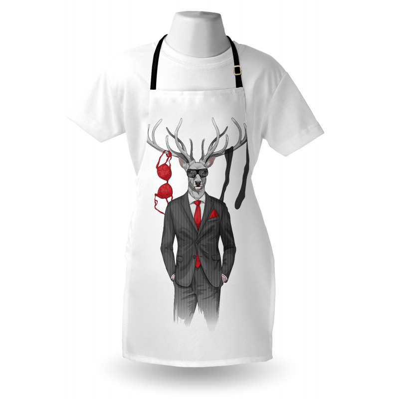 Womanizer Deer in Suit Art Apron