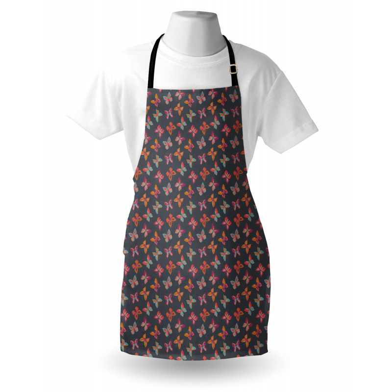 Cheerful and Vivid Moths Apron