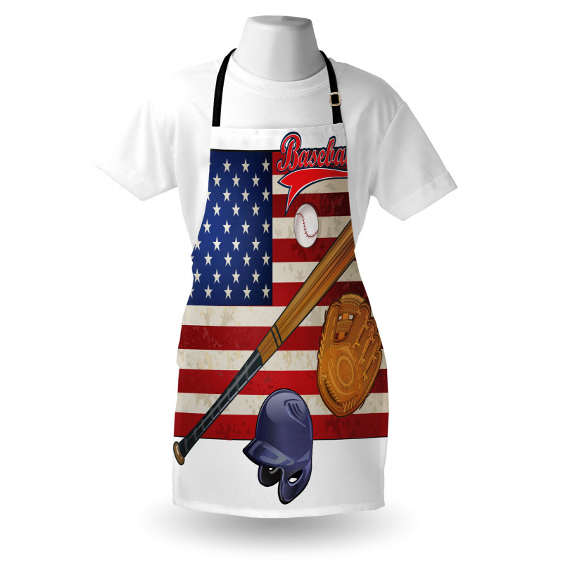 Spor Mutfak Önlüğü ABD Bayrağı Desenli