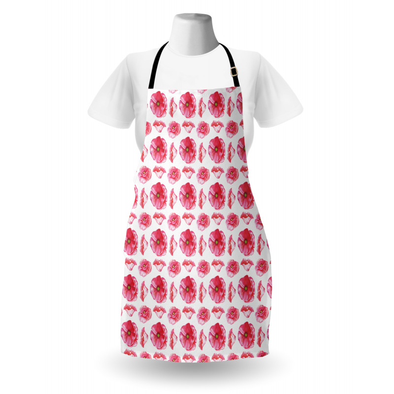 Big Anemone Petals Art Apron