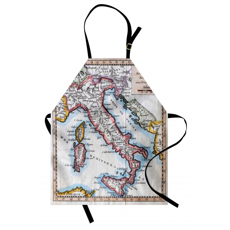 Old Italy Map Apron