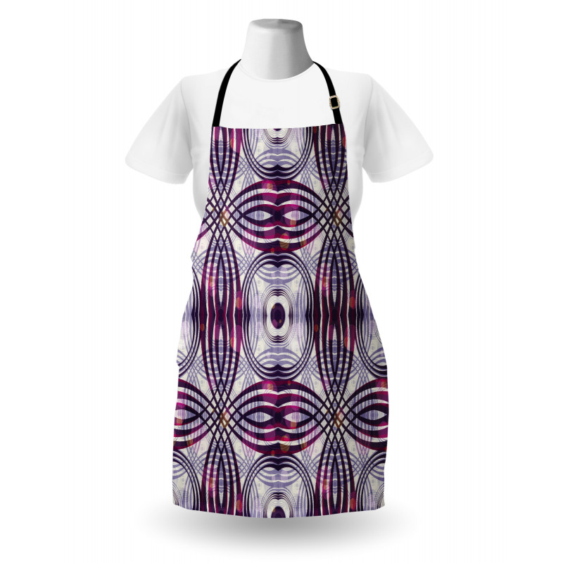 Geometric Stripe Circle Apron