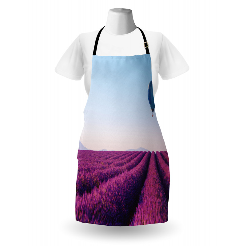 Lavender Field Balloon Apron