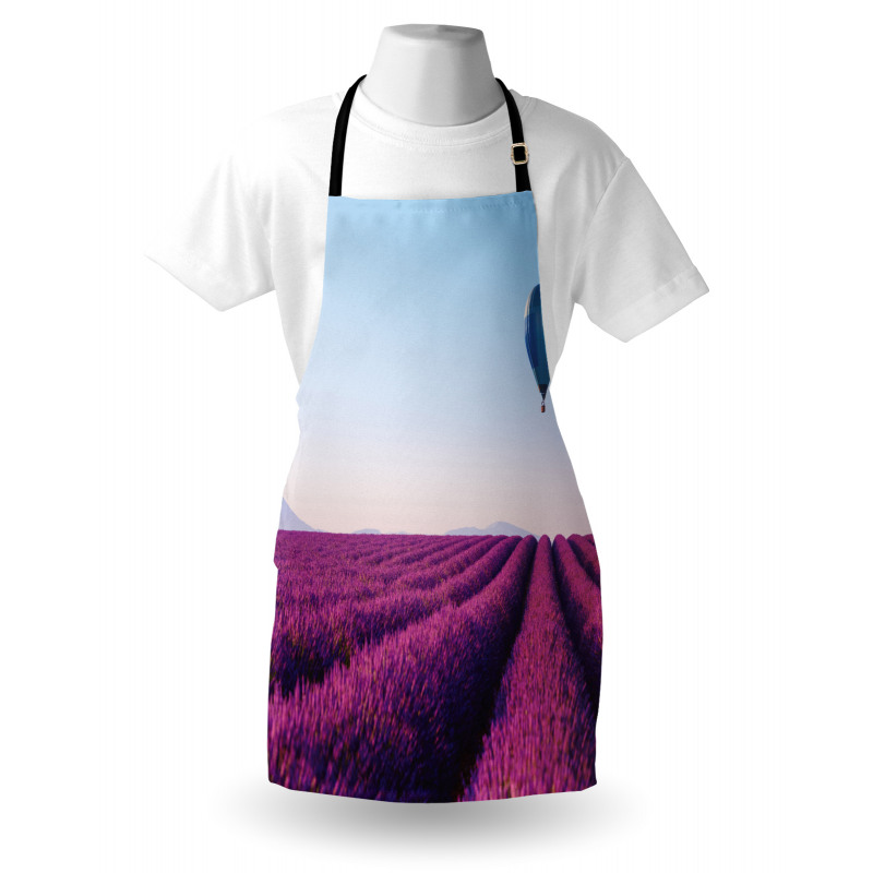 Lavender Field Balloon Apron