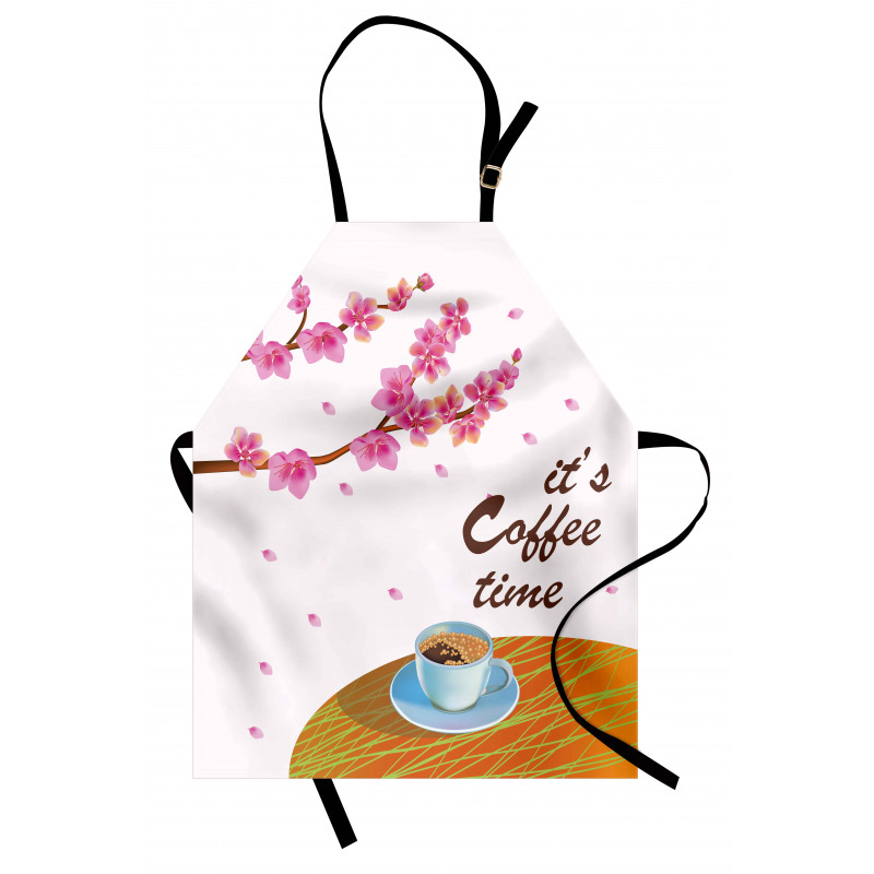 Cherry Blossom and Cup Apron