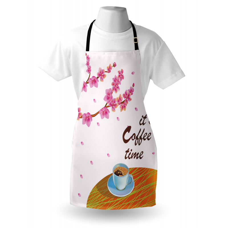 Cherry Blossom and Cup Apron