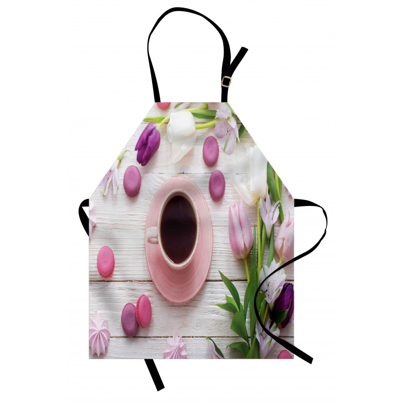 Cup Macaroon and Tulips Apron