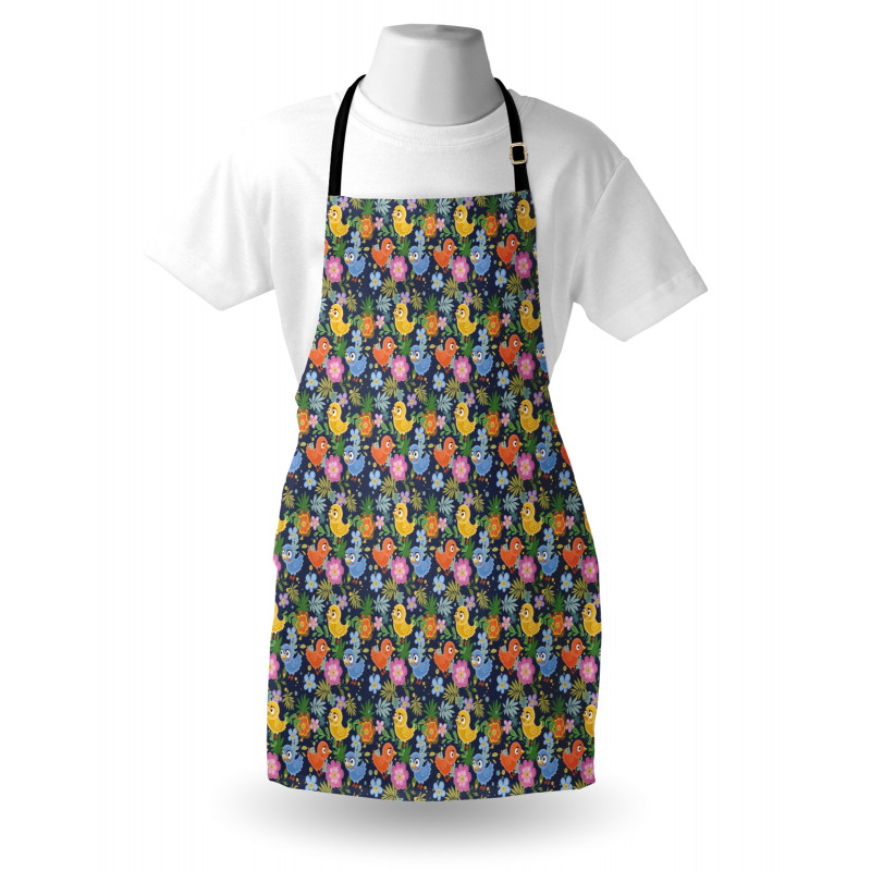 Avian Animal Spring Flowers Apron