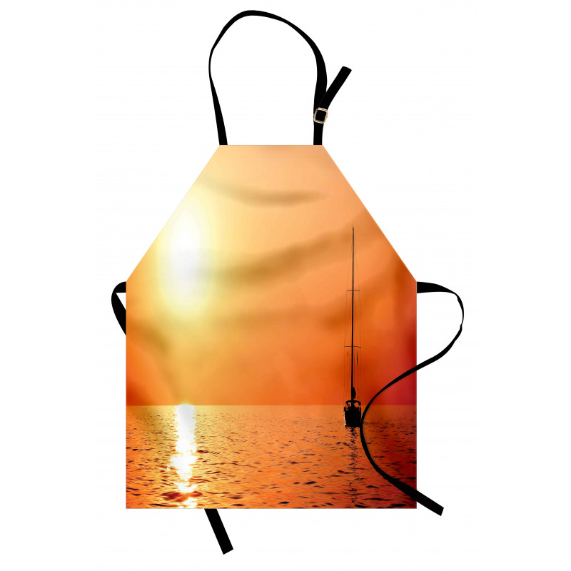 Lonely Yacht at Sunset Apron