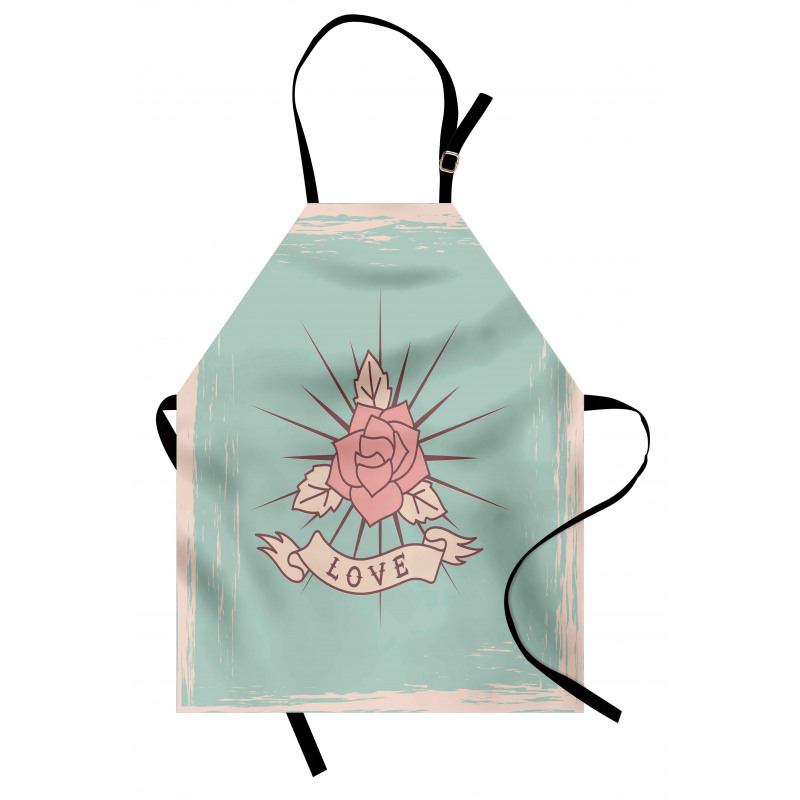 Vintage Rose and Love Apron